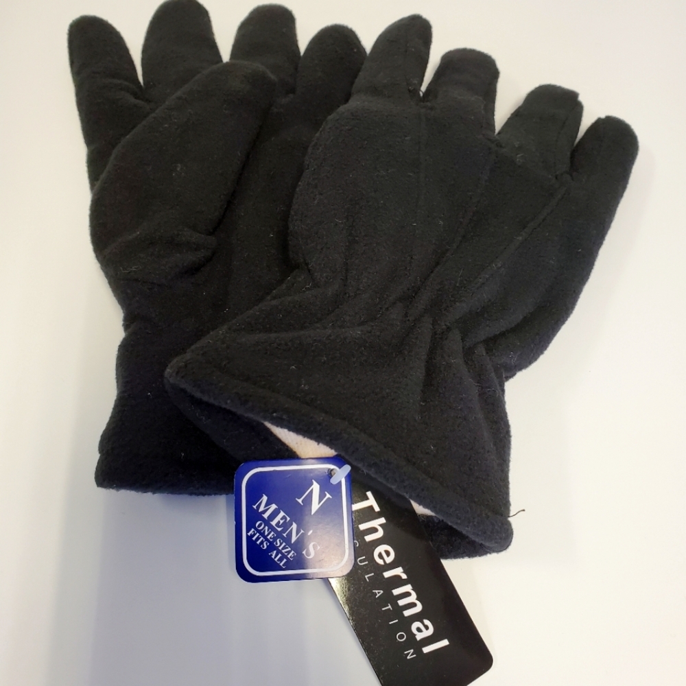 Thermal Insulation Black men's gloves